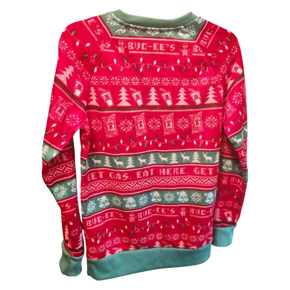 Buc-ee's Ugly Christmas Sweater Red, Green, White Fleece-Lined Women's Sz. Small - Picture 9 of 10